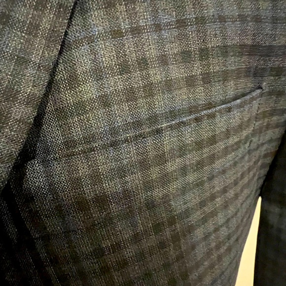 MICHAEL KORS GINGHAM CHECK SPORT COAT BLAZER JACKET BLUE MEN 36R - Picture 7 of 7